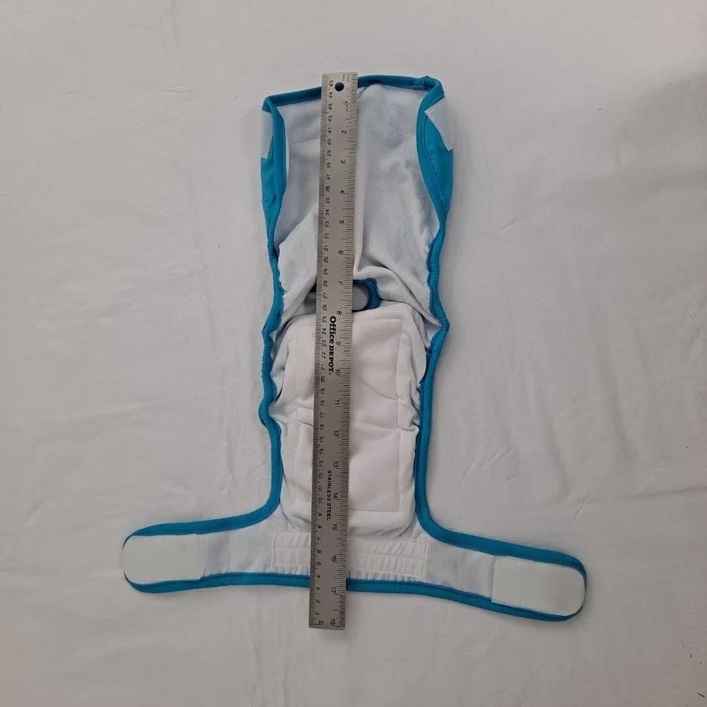Dog Diaper Blue Washable snap back LARGE